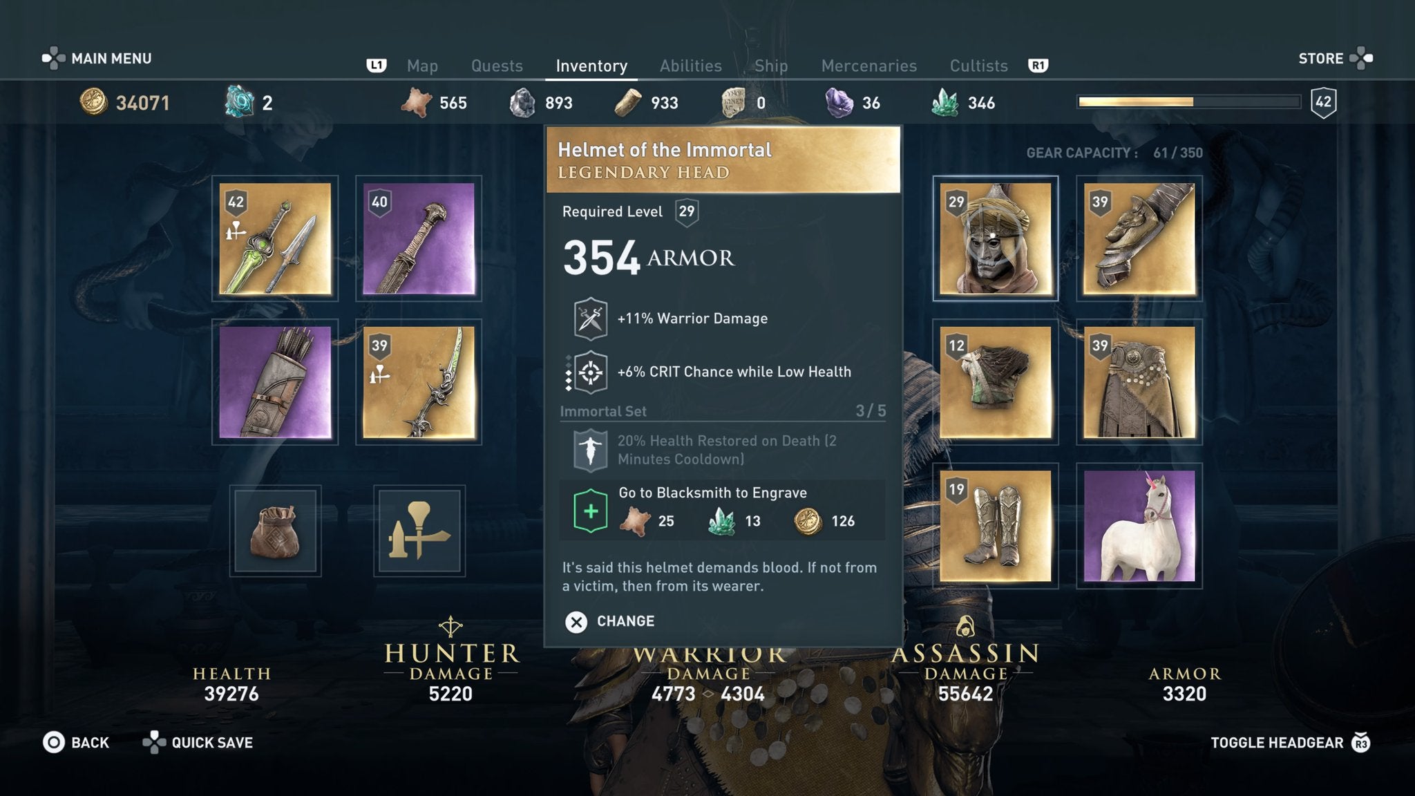 Assassin’s Creed Odyssey How to Get the Legendary Immortal Armor VG247